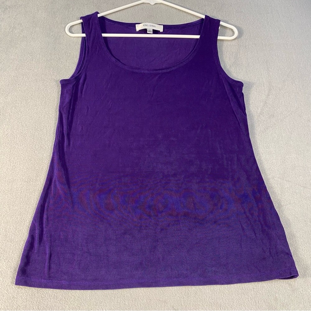 Jones Studio Women’s Rich Purple Knit Sleeveless Top, size S